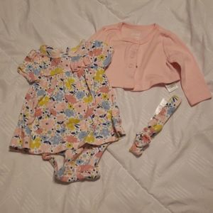 Child of mine dress w/cardigan and matching bow